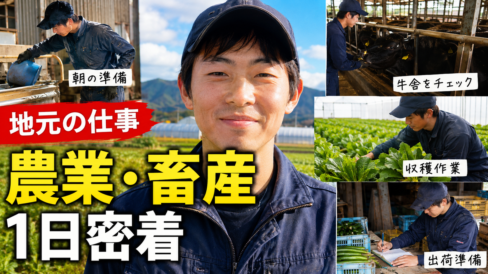 農業・畜産の1日密着動画イメージ
